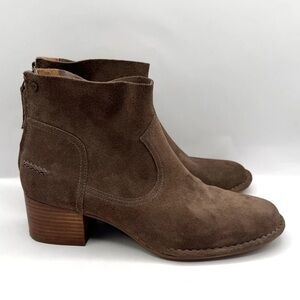 Elegant Brown Suede Heeled Boots